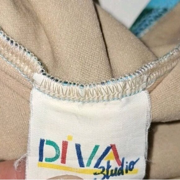 Diva Studio Small Women's Bathing Swim Suit Swimsuit Blue One Piece - Picture 3 of 5